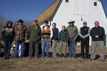 Blackfeet delegation with Parks Canada staff at Elk Island National Park.