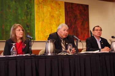 TRC Commissioner Marie Wilson, TRC Chair Justice Murray Sinclair, TRC Commission