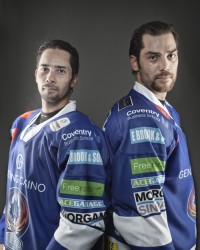 Greg Leeb (left) and brother Brad are playing for Coventry Blaze in England