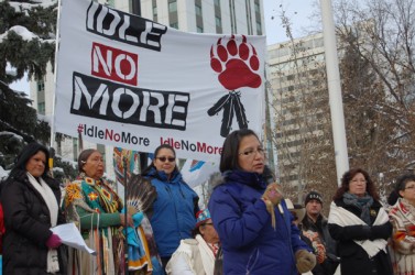 Sylvia McAdam Idle No More Rally Edmonton Dec. 10