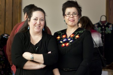 Artist Christi Belcourt and Deborah Young, Executive Lead Indigenous Achievement