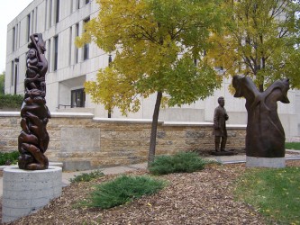 Statues at University of Manitoba