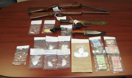 Seized from a warrant issued for search of a residence in Fort Macleod. 