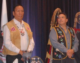 Alberta Regional Chief Craig Mackinaw (left) with Assembly of First Nations Nati