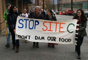 Site C protest in Vancouver - March 2016 - file