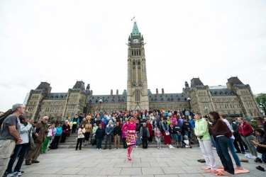 Photos from 2015 Blanket Exercise on Parliament Hill