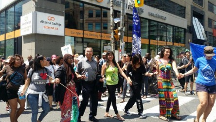 In Toronto June 2 for the march for justice for Grassy Narrows First Nation.