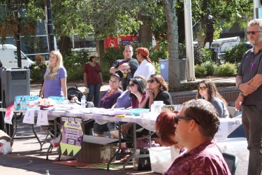 The street works team handing out valuable information on Naloxone, overdose fac