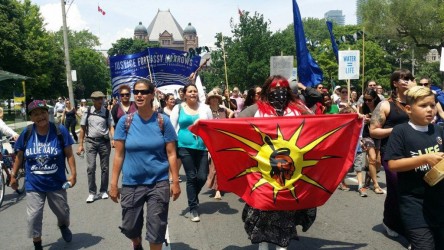 In Toronto June 2 for the march for justice for Grassy Narrows First Nation.In T