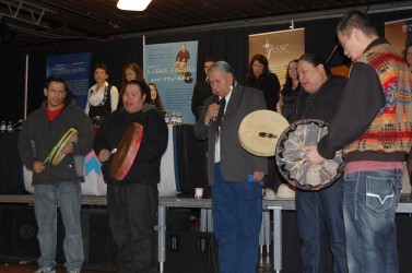 A mostly Indigenous crowd turned out for the panel discussion. University of Alb