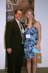 National Chief Shawn Atleo presents Stephanie Wood of North Vancouver, BC, with 