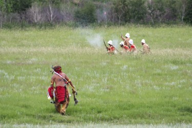  The re-enactment of the ‘1885 Battle of Cutknife Hill’ at the Poundmaker Cree N