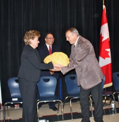 Donna Harpauer, Minister of Indian Affairs and Northern Development John Duncan