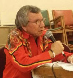 Michael Cheena speaking at Bloor Street United Church in Toronto March 14.