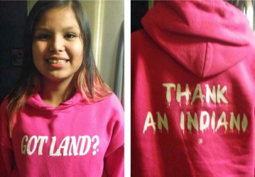 Tennelle Starr is proud to wear her Got Land hoodie
