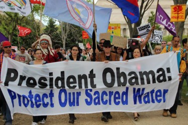 One of many protests aimed at TransCanada’s Keystone XL pipeline.