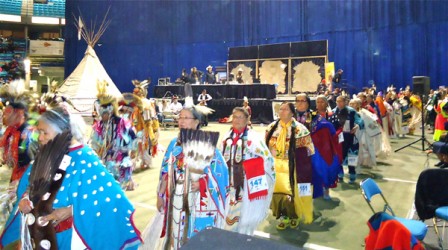 Veterans were honoured in the grand entry