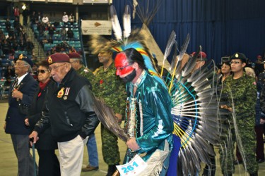 Veterans were honoured in the grand entry