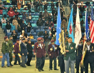 Veterans were honoured in the grand entry