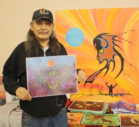 Dene artist Johnny Marceland of the Birch Narrows First Nation