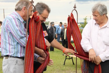 The site where the veterans’ memorial will be located was blessed during the Bac