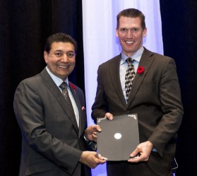 Kevin McNichol of Homefront (right) receives the Individual Inspiration Award 