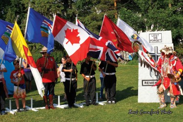 Flags on display