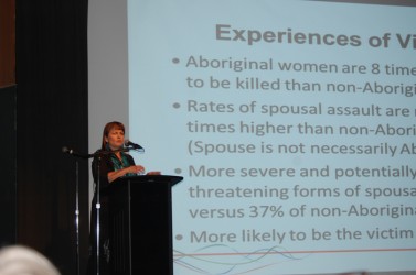 Native Women’s Association of Canada president Dawn Lavell Harvard