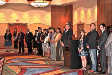 Aboriginal graduates from the University of Saskatchewan gathered at Dakota Dune