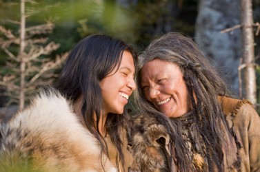 Tantoo Cardinal (right) in the film MAÏNA