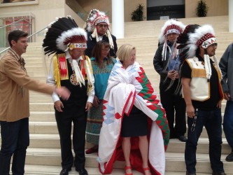 Rachel Notley at Edmonton City Hall