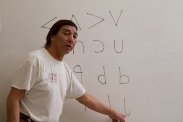 Reuben Quinn teaches Cree