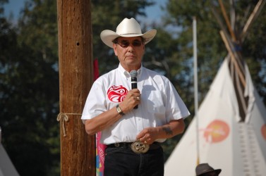 Wilton Littlechild at Alberta Indiginous Games