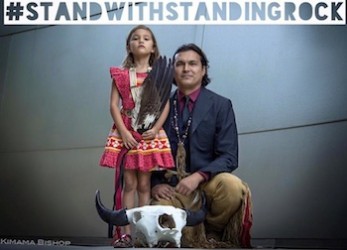 Adam Beach poster for #StandWithStandingRock
